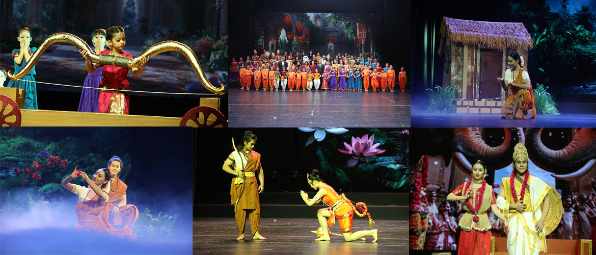  "Adi Kavya", a Ramayana dance-drama staged by around 80 performers from China of ages ranging between 5 to 80 yrs all from different walks of life. The spectacular show was directed by Ms Jin Shanshan, Bharatanatyam exponent