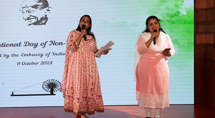  Commemorating the International Day of Non-Violence at New Delhi Hall, SCO secretariat (October, 2023)